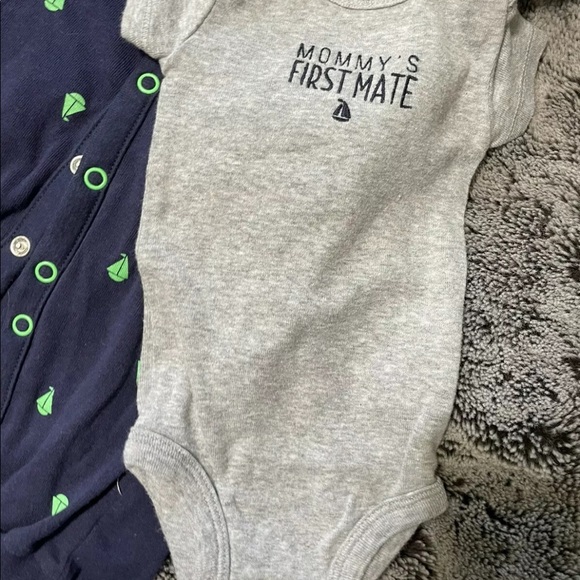 Baby Clothes NB - 3 Months Nautical/Sea Life Lot - Picture 4 of 8